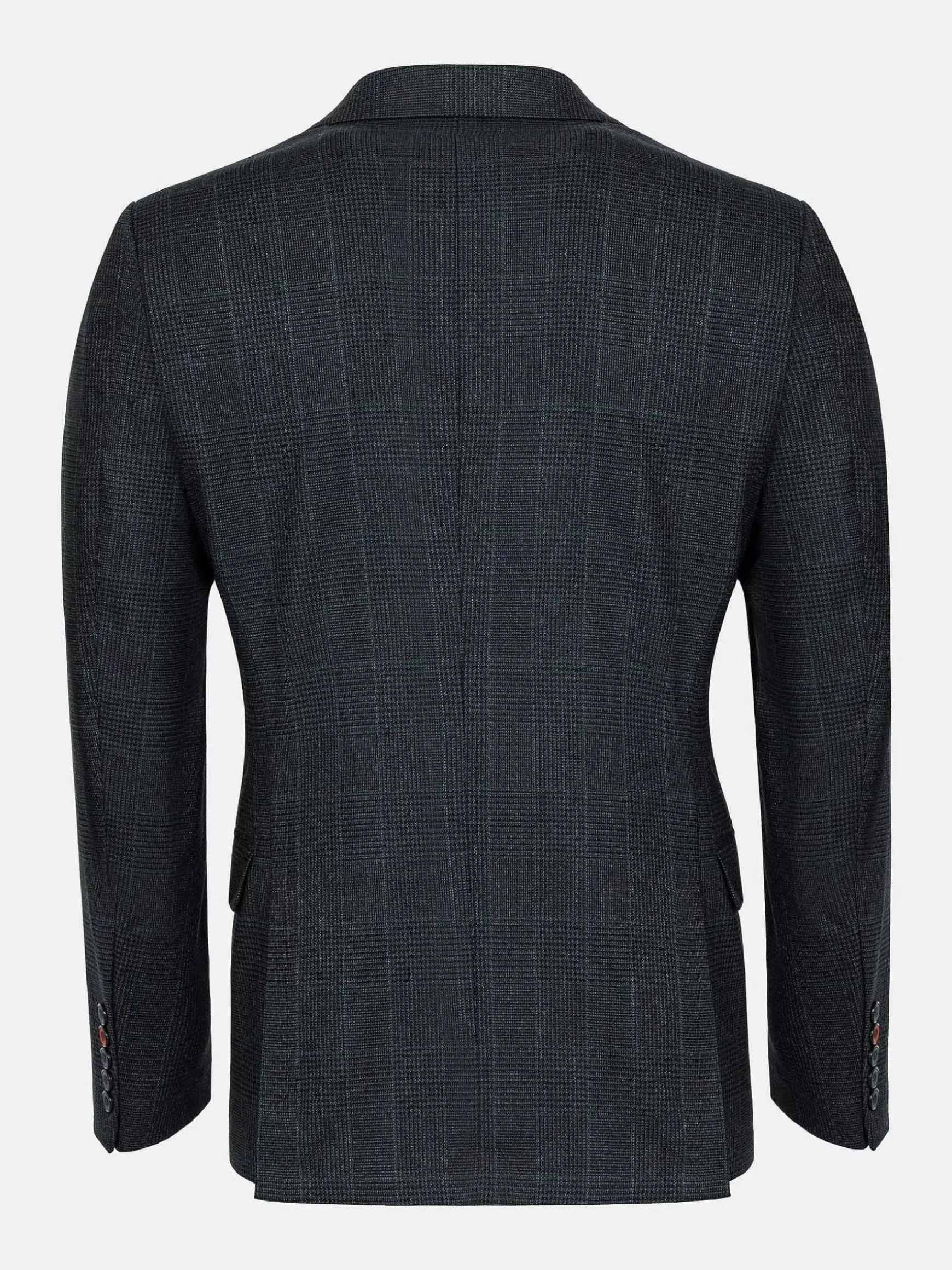 Amalfi Glen Check Wide Lapel Navy Suit Colbert