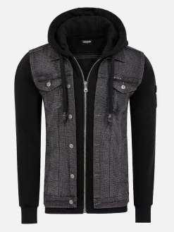 Echten Slim Fit Hoodie Black Vesten