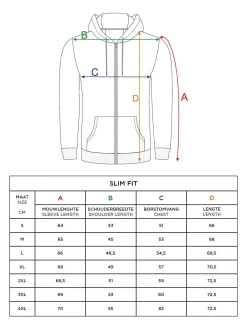 Echten Slim Fit Hoodie Navy Vesten