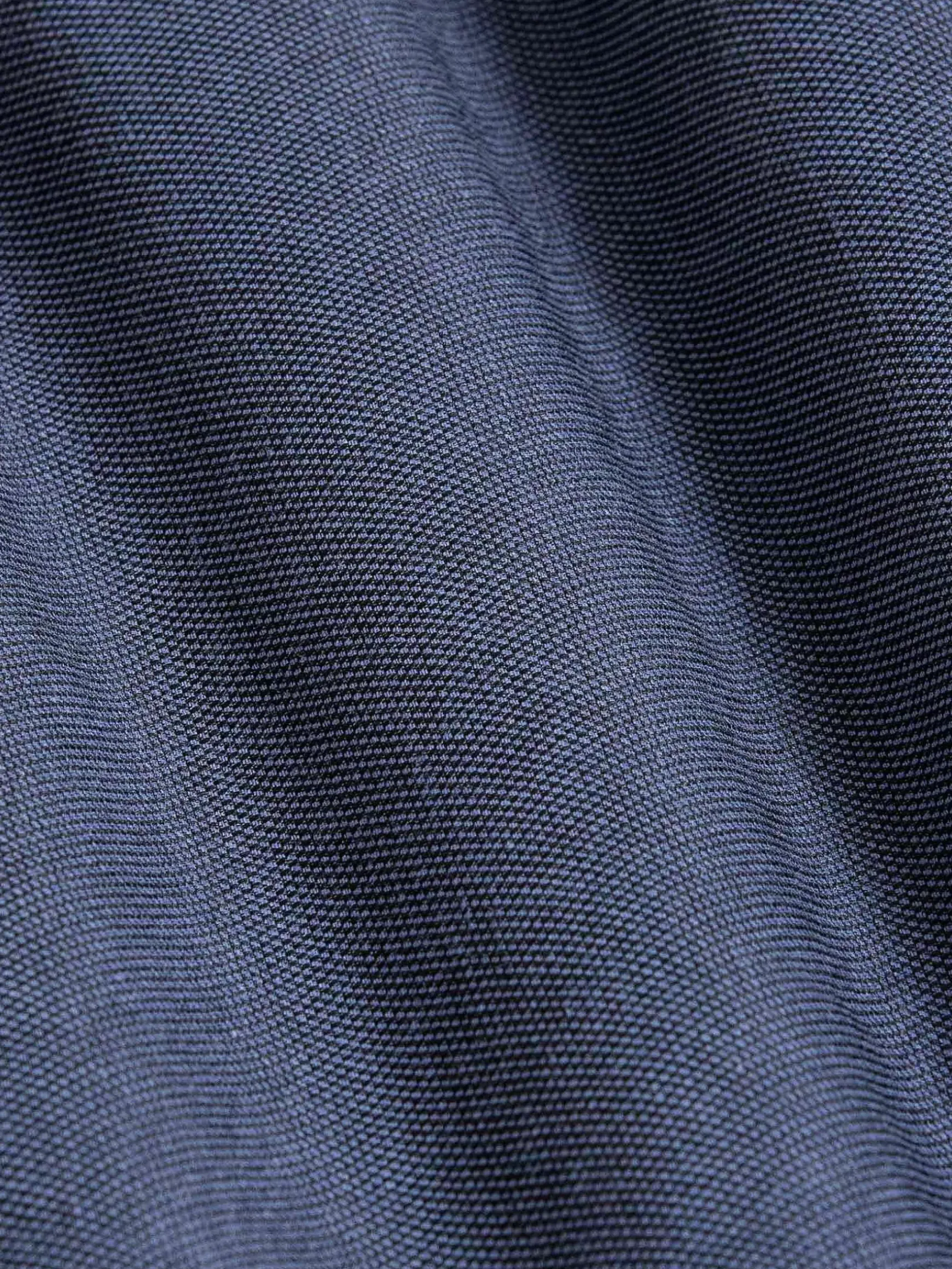 Flers Double Collar Dark Indigo Overhemd Lange Mouw