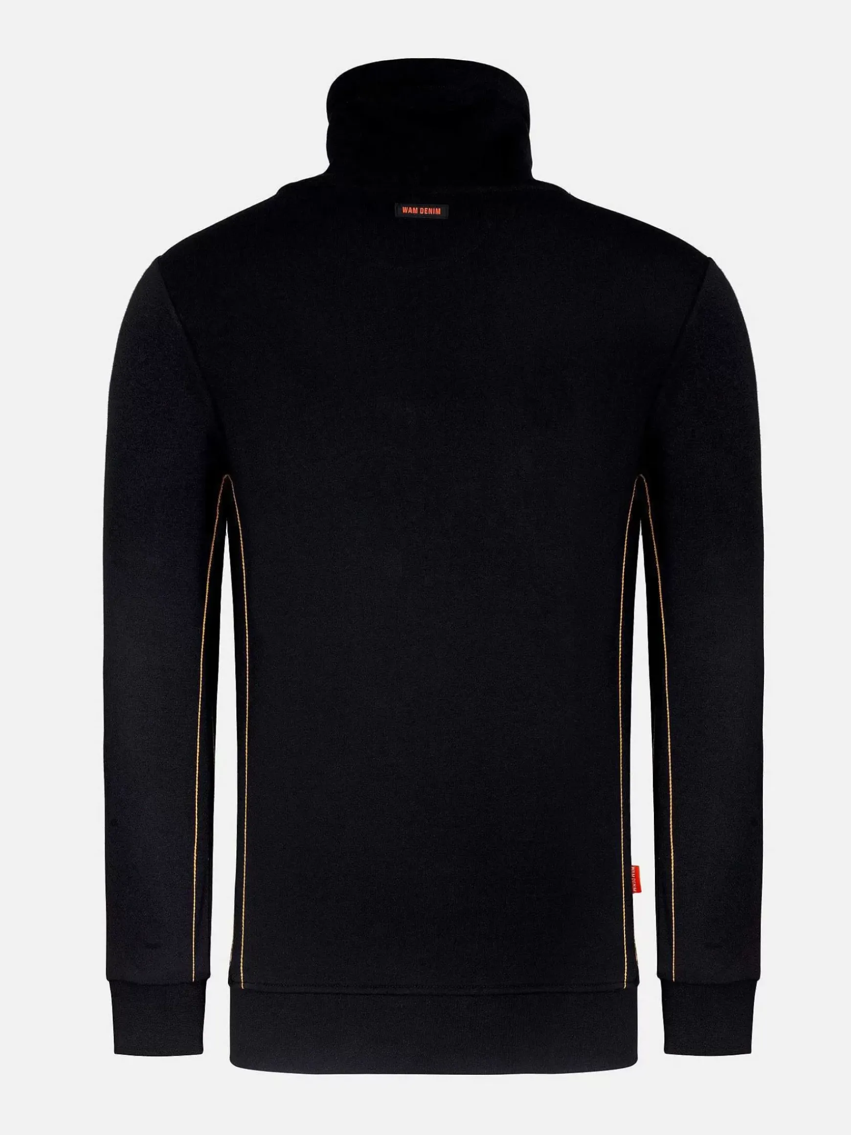 Hawaiian High Neck Black Sweater