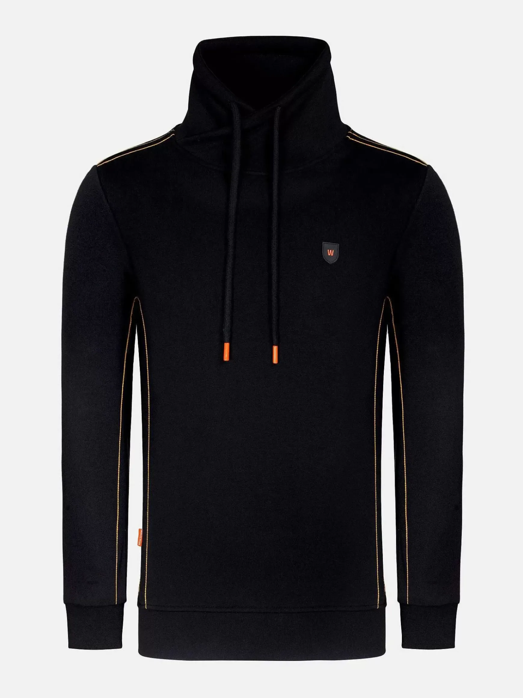 Hawaiian High Neck Black Sweater