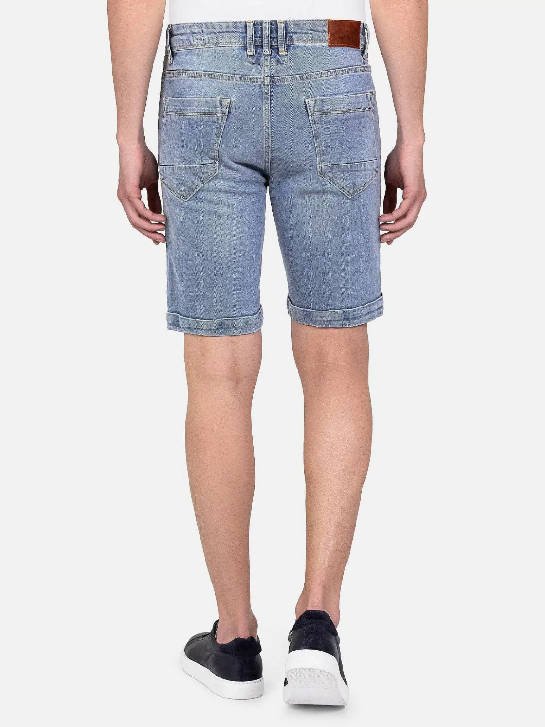 Kerry Solid Blue Regular Fit Denim Short