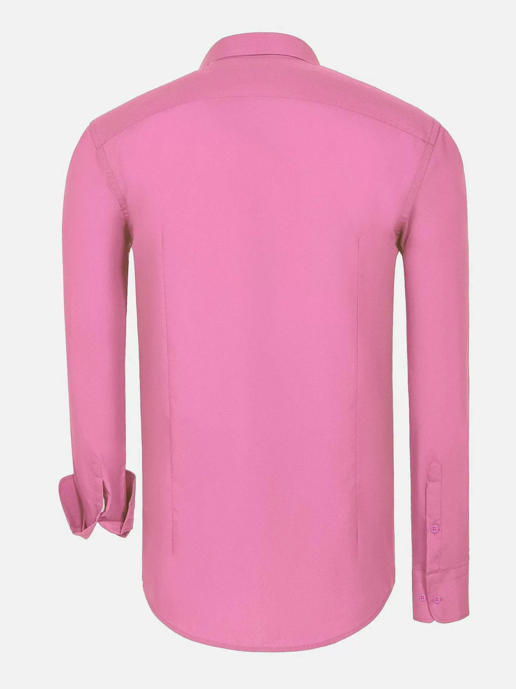 Leira Solid Dark Pink Overhemd Lange Mouw