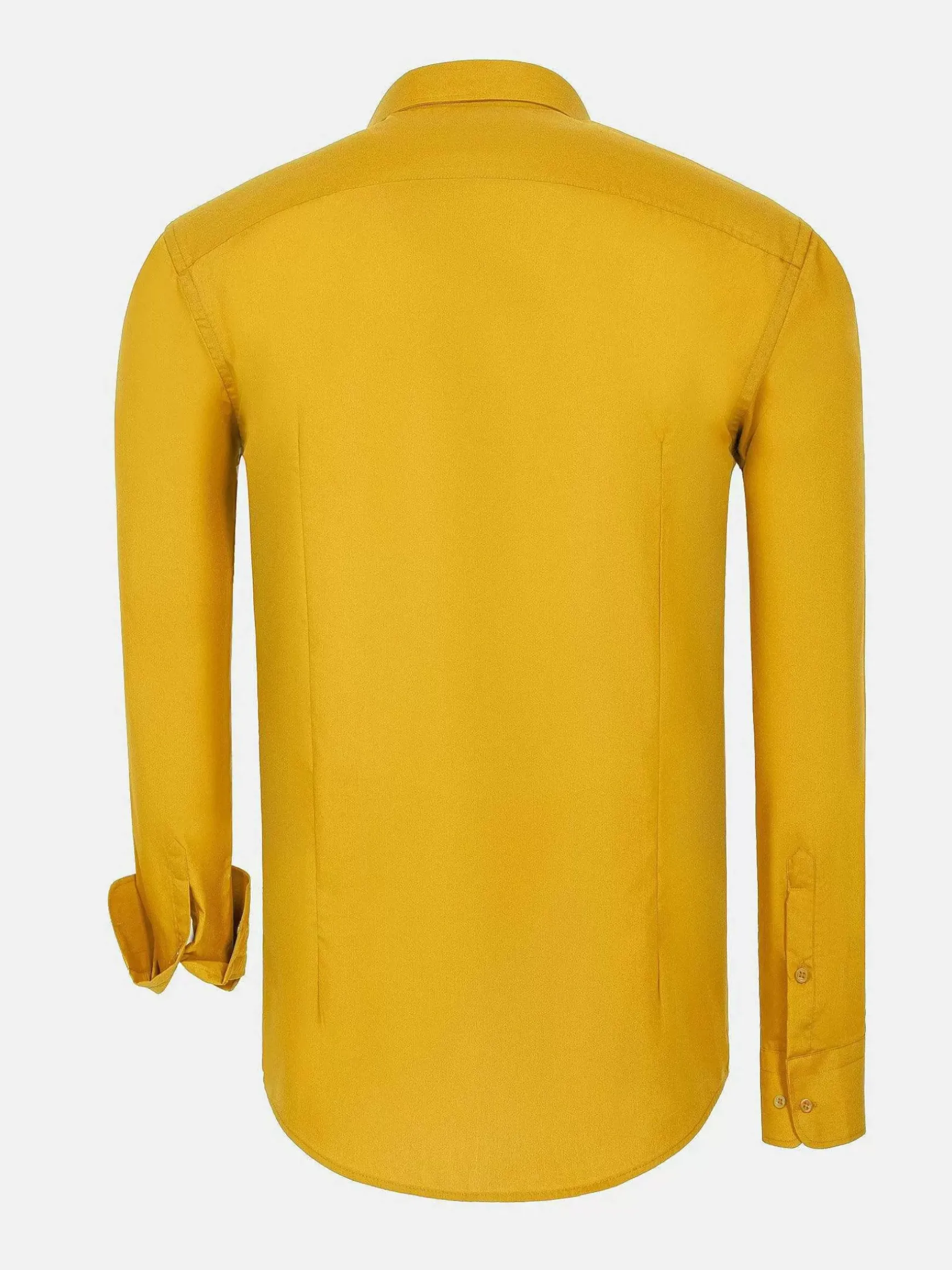 Leira Solid Yellow Overhemd Lange Mouw