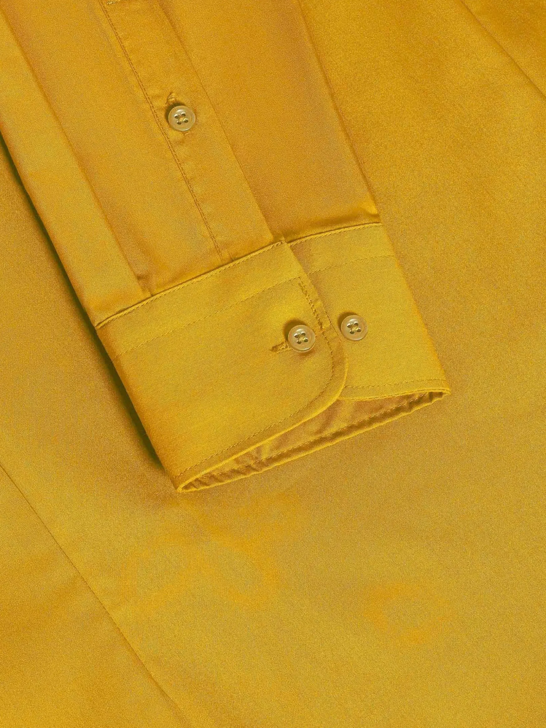 Leira Solid Yellow Overhemd Lange Mouw