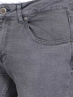 Lombardo Regular Fit Textured Anthracite Jeans