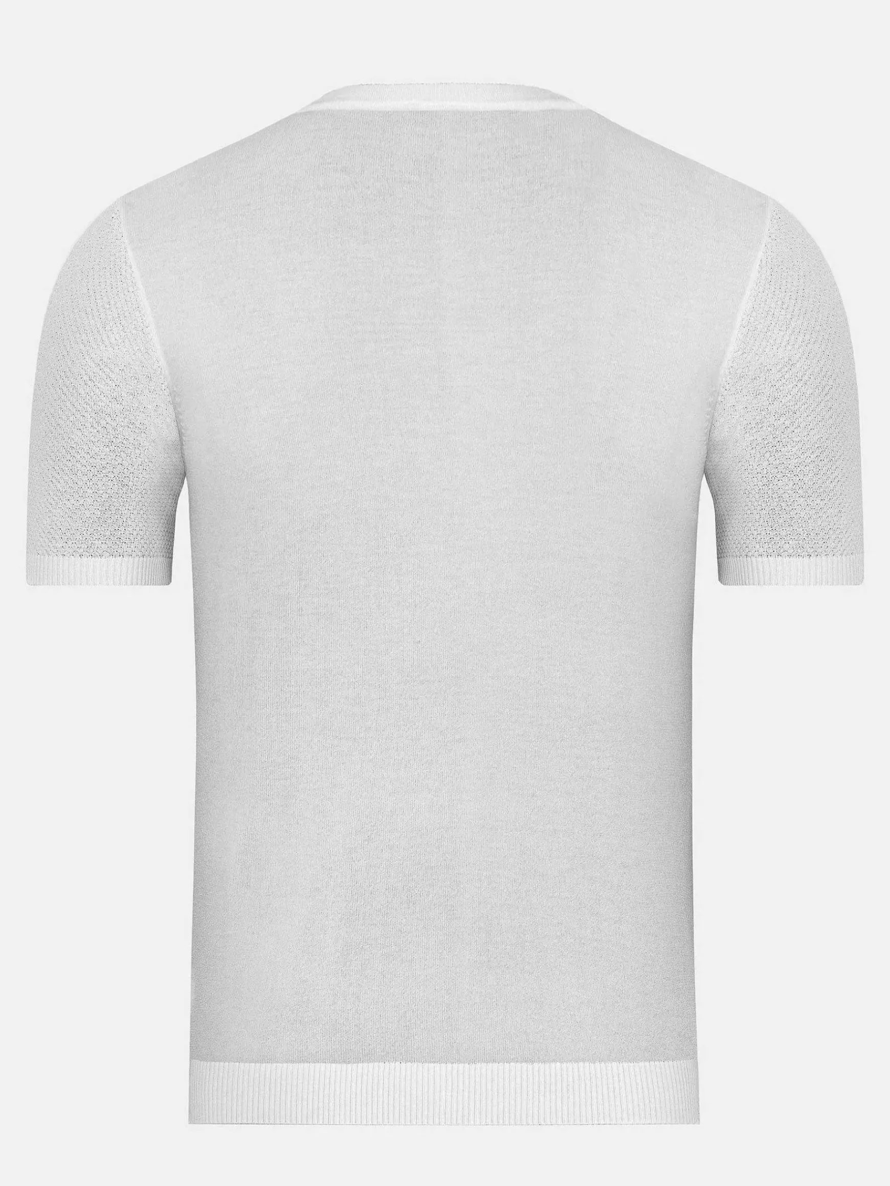 Lucas Pique Knit White T-Shirt