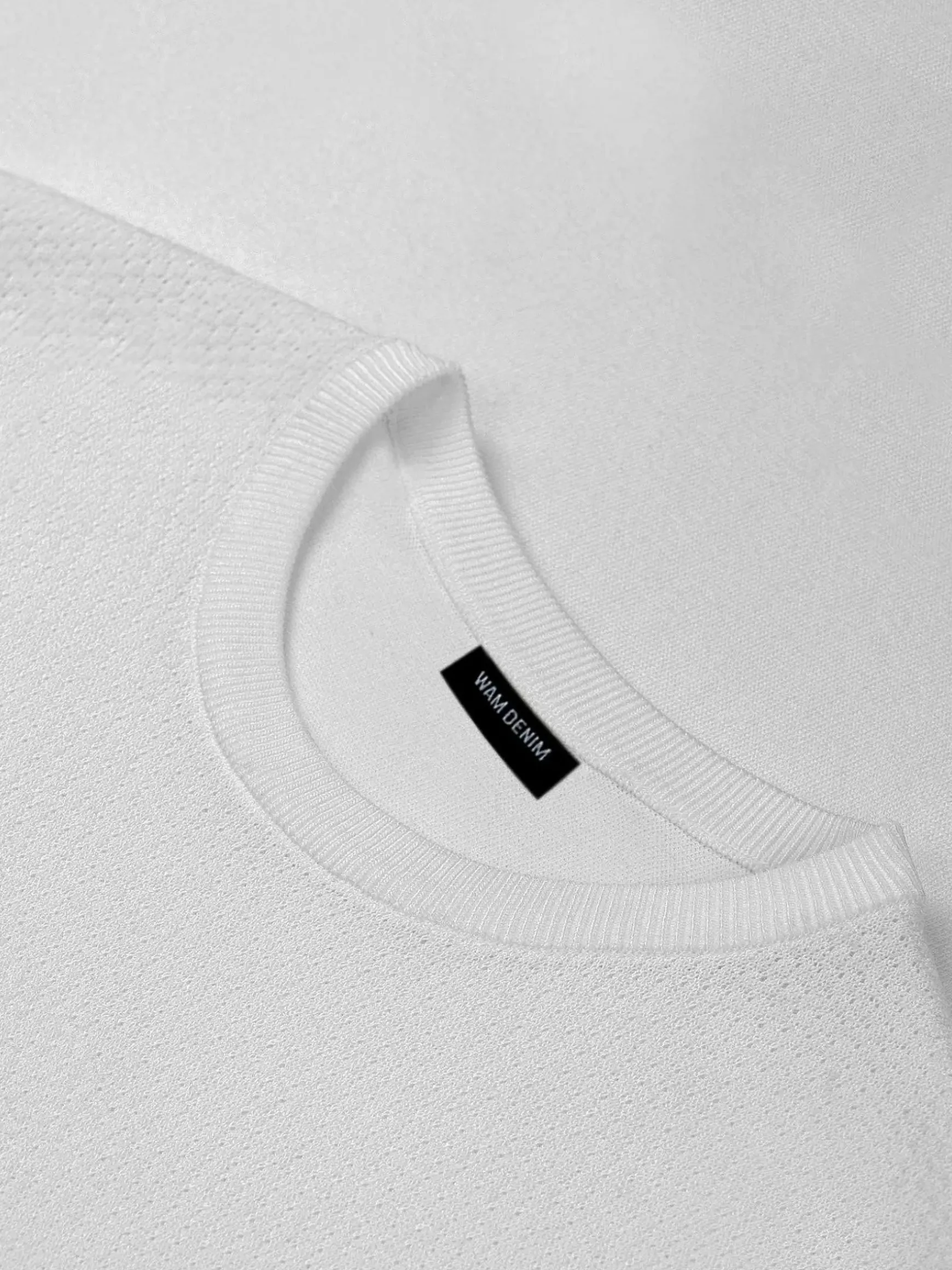 Lucas Pique Knit White T-Shirt
