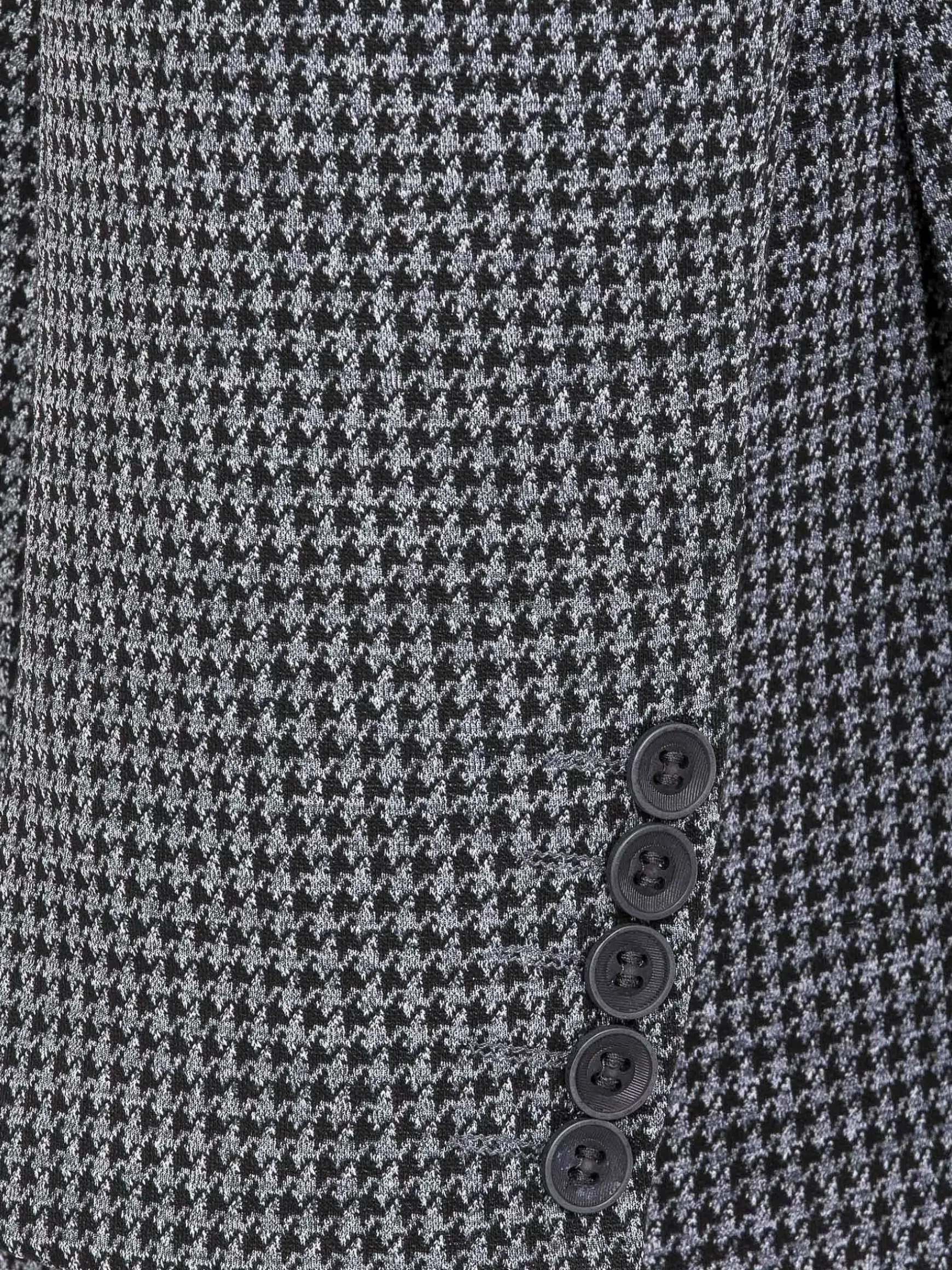 Minevra Checked Slim Fit Black Grey Colbert