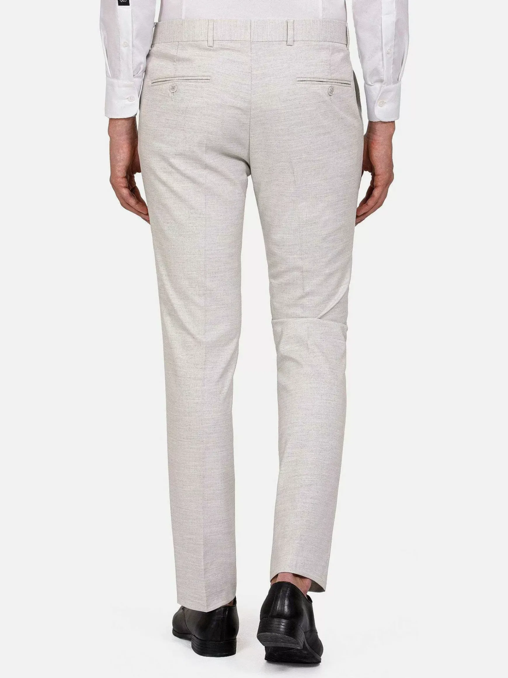 Newsted Comfort Slim Fit Light Grey Pantalon