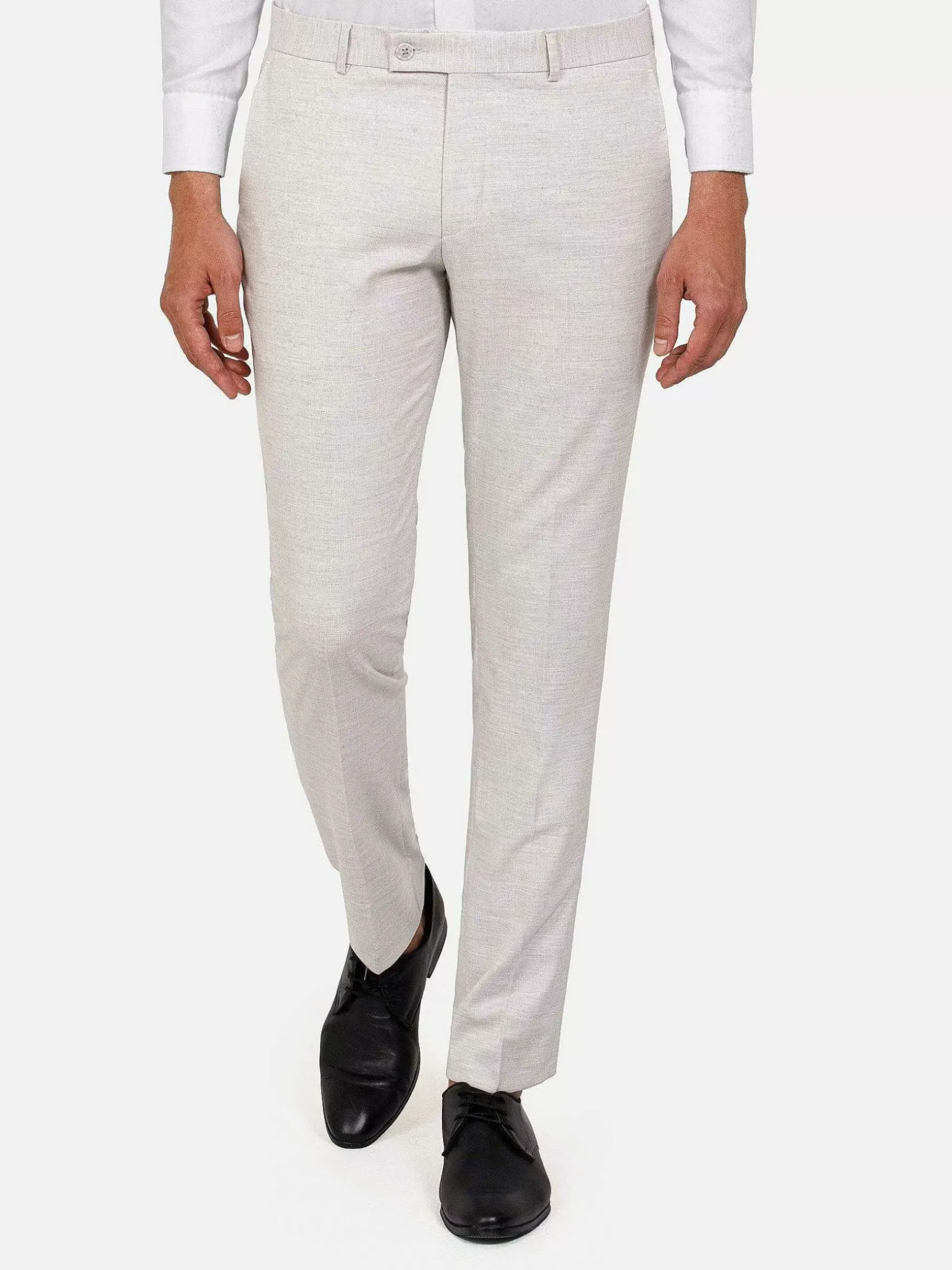 Newsted Comfort Slim Fit Light Grey Pantalon