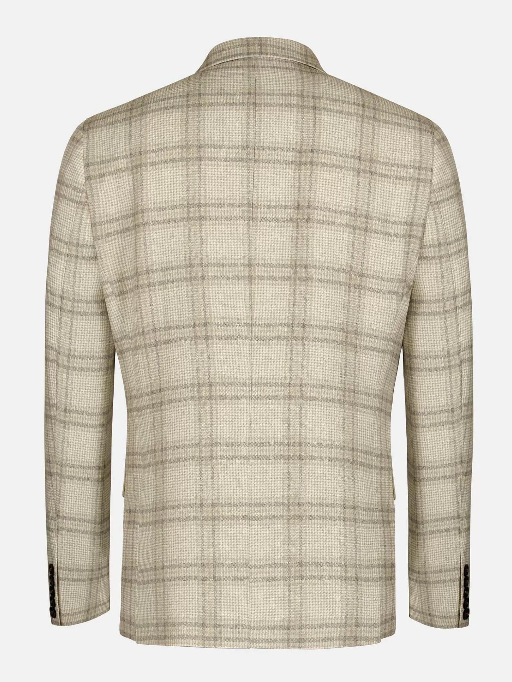 Nico Single Breasted Check Beige Colbert