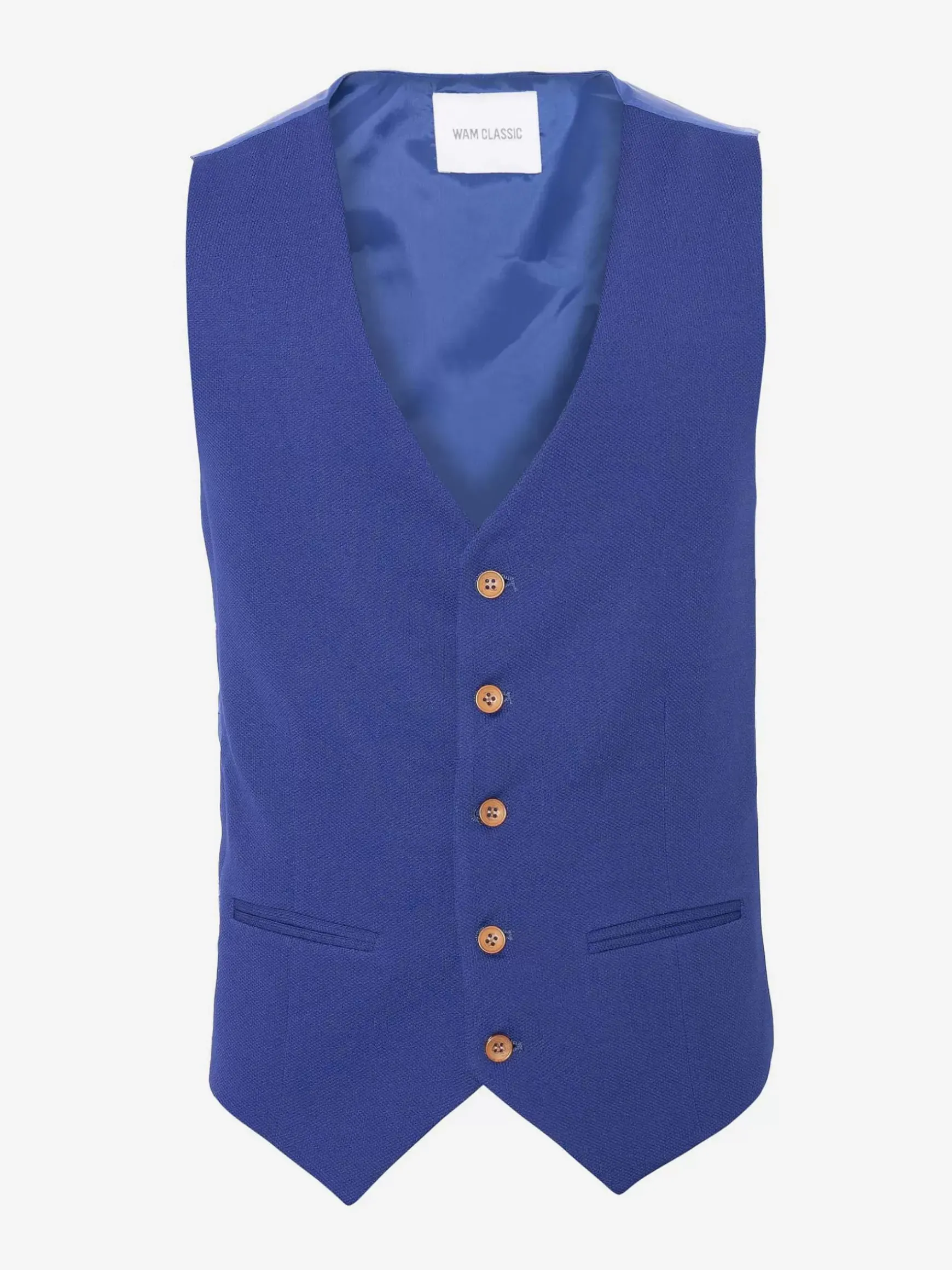 Plaid Vest Royal Blue