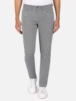 Santiago Slim Fit Textured Grey Jeans