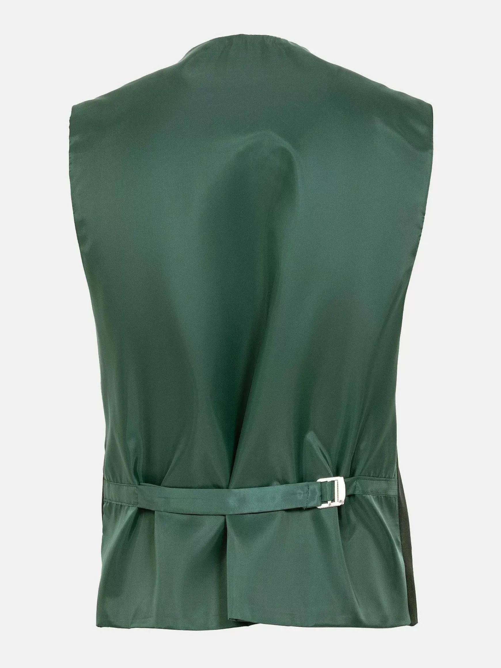 Slim Fit Textured Green Gilet