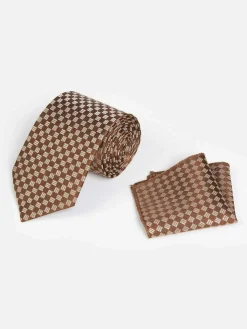 Stropdas 10004 Square Light Brown